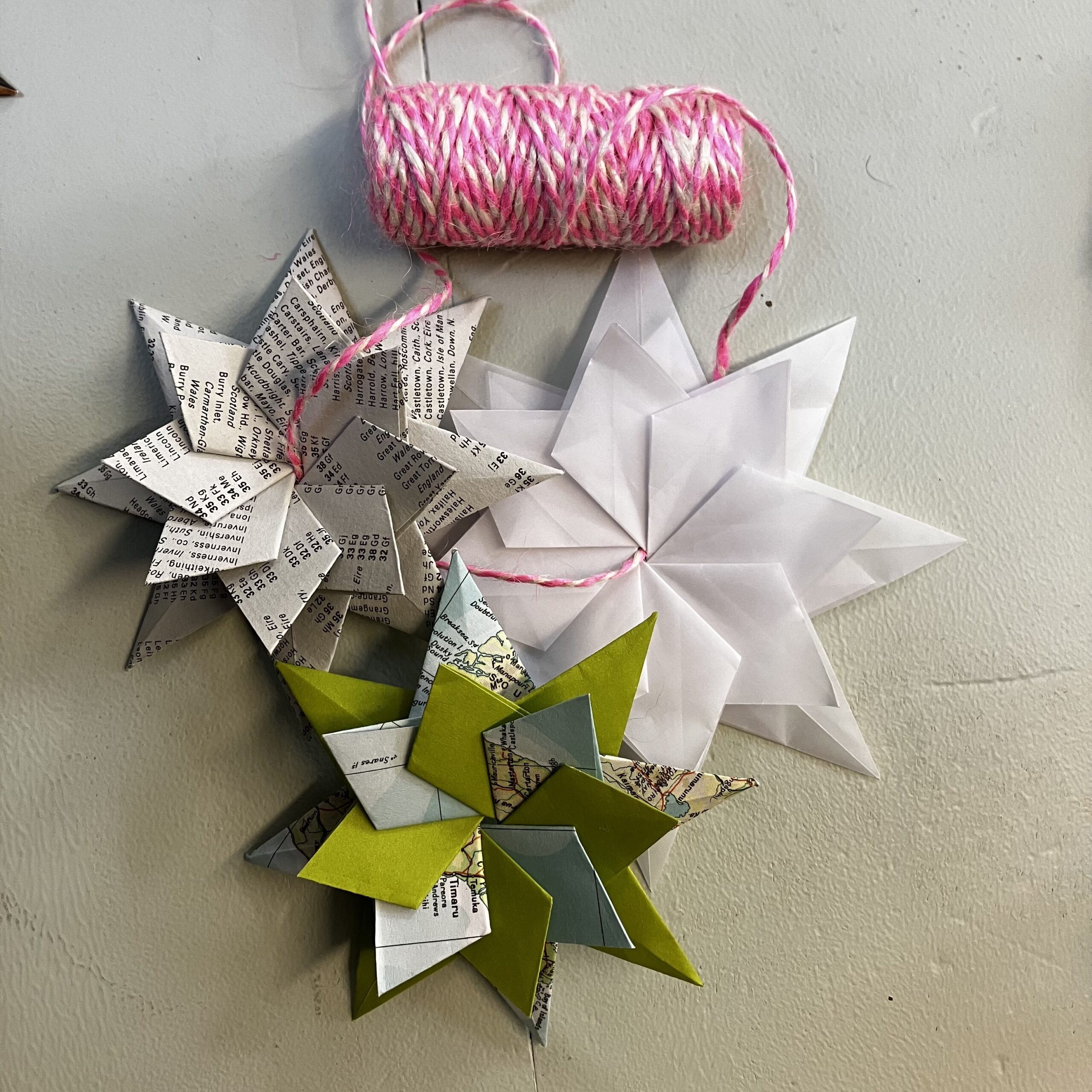 Origami Trace Origami stars: 4 festive stars - origami workshop Twickenham